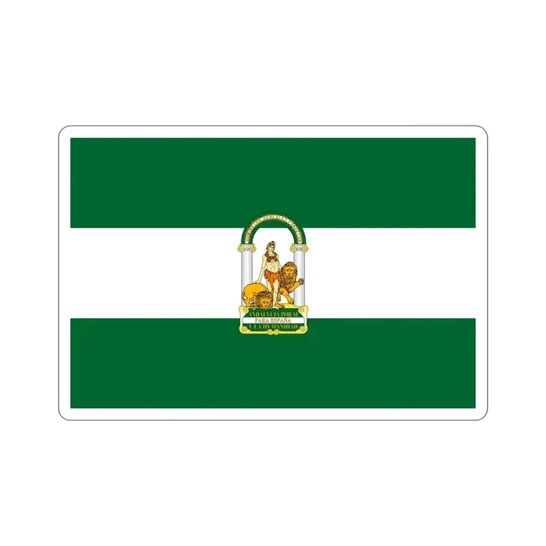 Arbonaida the Flag of Andalusia Spain STICKER Vinyl Die-Cut Decal - The Sticker Space