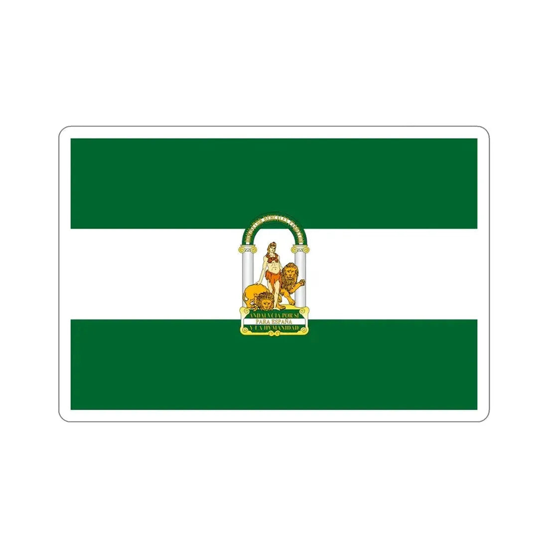 Arbonaida the Flag of Andalusia Spain STICKER Vinyl Die-Cut Decal - The Sticker Space