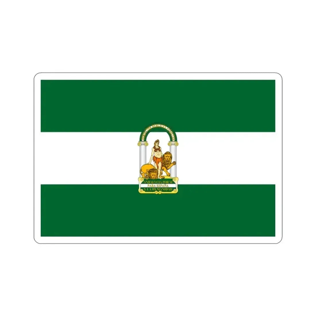 Arbonaida the Flag of Andalusia Spain STICKER Vinyl Die-Cut Decal - The Sticker Space
