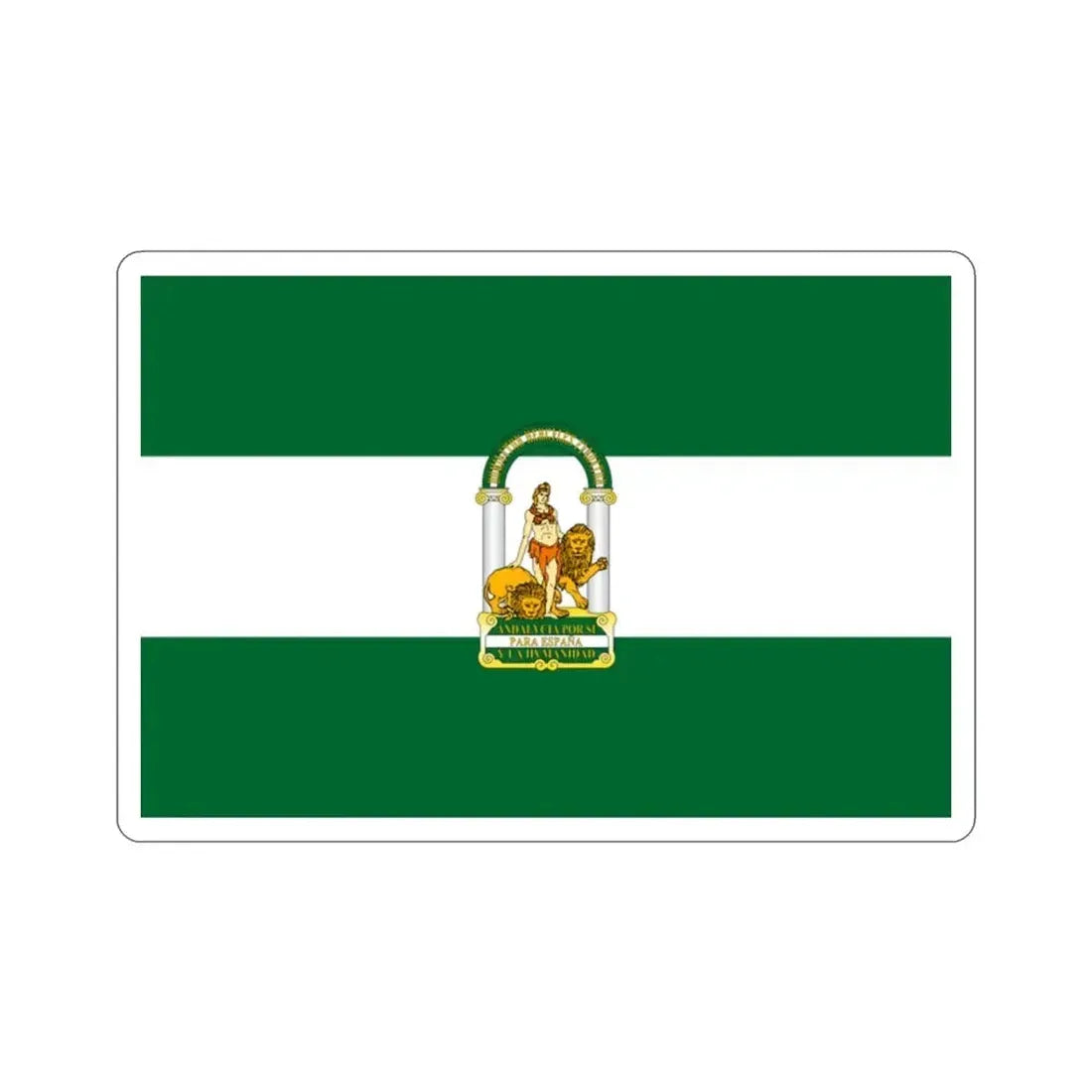 Arbonaida the Flag of Andalusia Spain STICKER Vinyl Die-Cut Decal - The Sticker Space