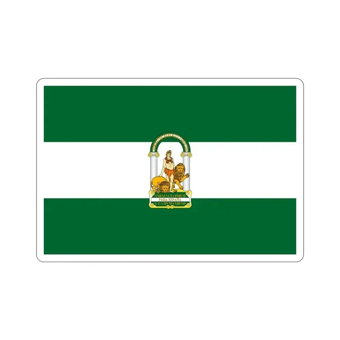 Arbonaida the Flag of Andalusia Spain STICKER Vinyl Die-Cut Decal - The Sticker Space