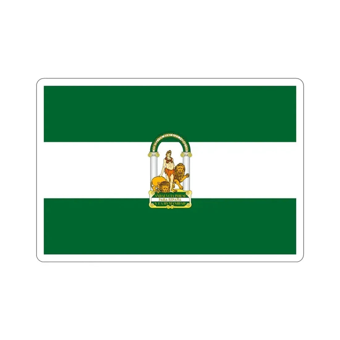 Arbonaida the Flag of Andalusia Spain STICKER Vinyl Die-Cut Decal - The Sticker Space