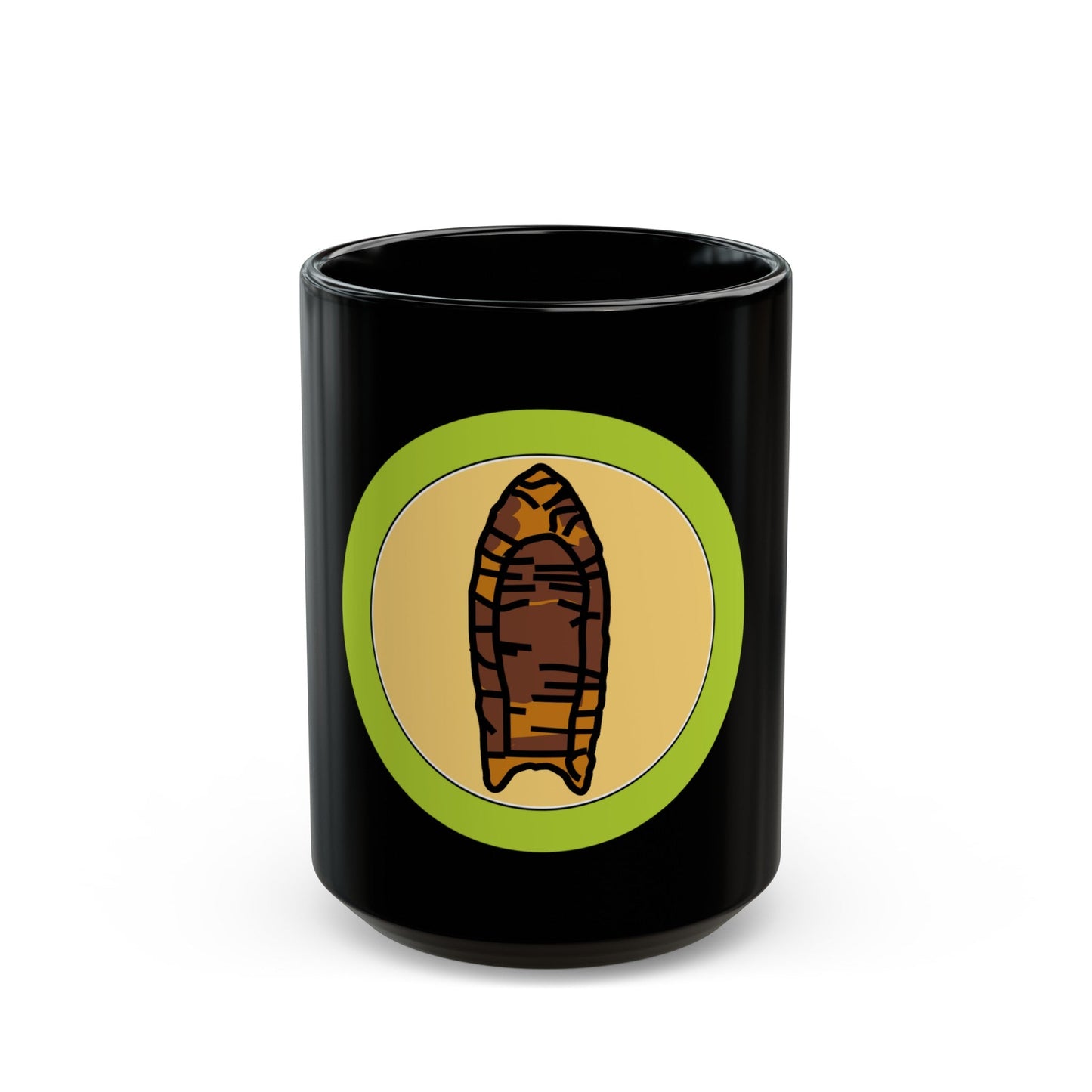 Archaeology (Boy Scout Merit Badge) Black Coffee Mug-15oz-The Sticker Space