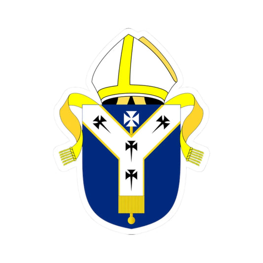 Archbishop of Canterbury arms (England) (Coat of Arms) STICKER Vinyl Kiss-Cut Decal 2 Inch White - The Sticker Space