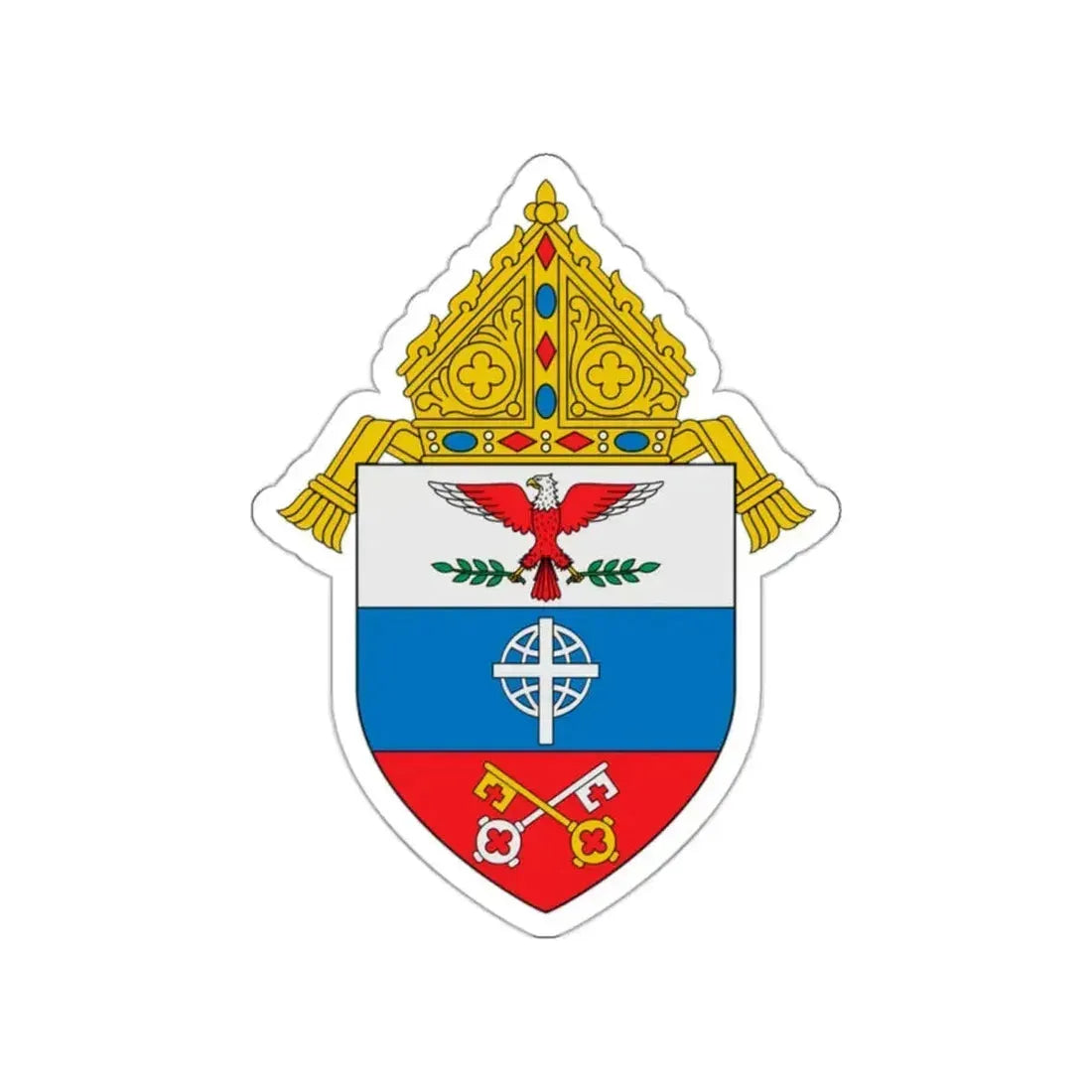 Archdiocese for the Military Services, USA - STICKER Vinyl Die-Cut Decal White Die-Cut 2 Inch - The Sticker Space