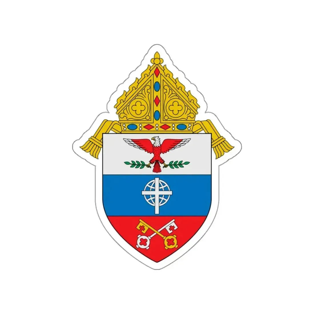 Archdiocese for the Military Services, USA - STICKER Vinyl Die-Cut Decal White Die-Cut 3 Inch - The Sticker Space