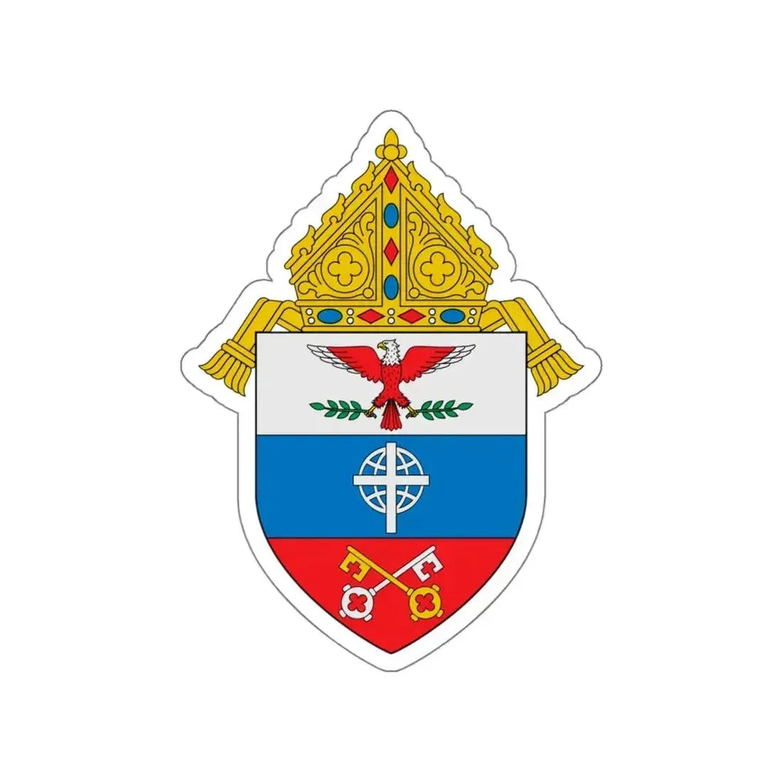 Archdiocese for the Military Services, USA - STICKER Vinyl Die-Cut Decal White Die-Cut 4 Inch - The Sticker Space