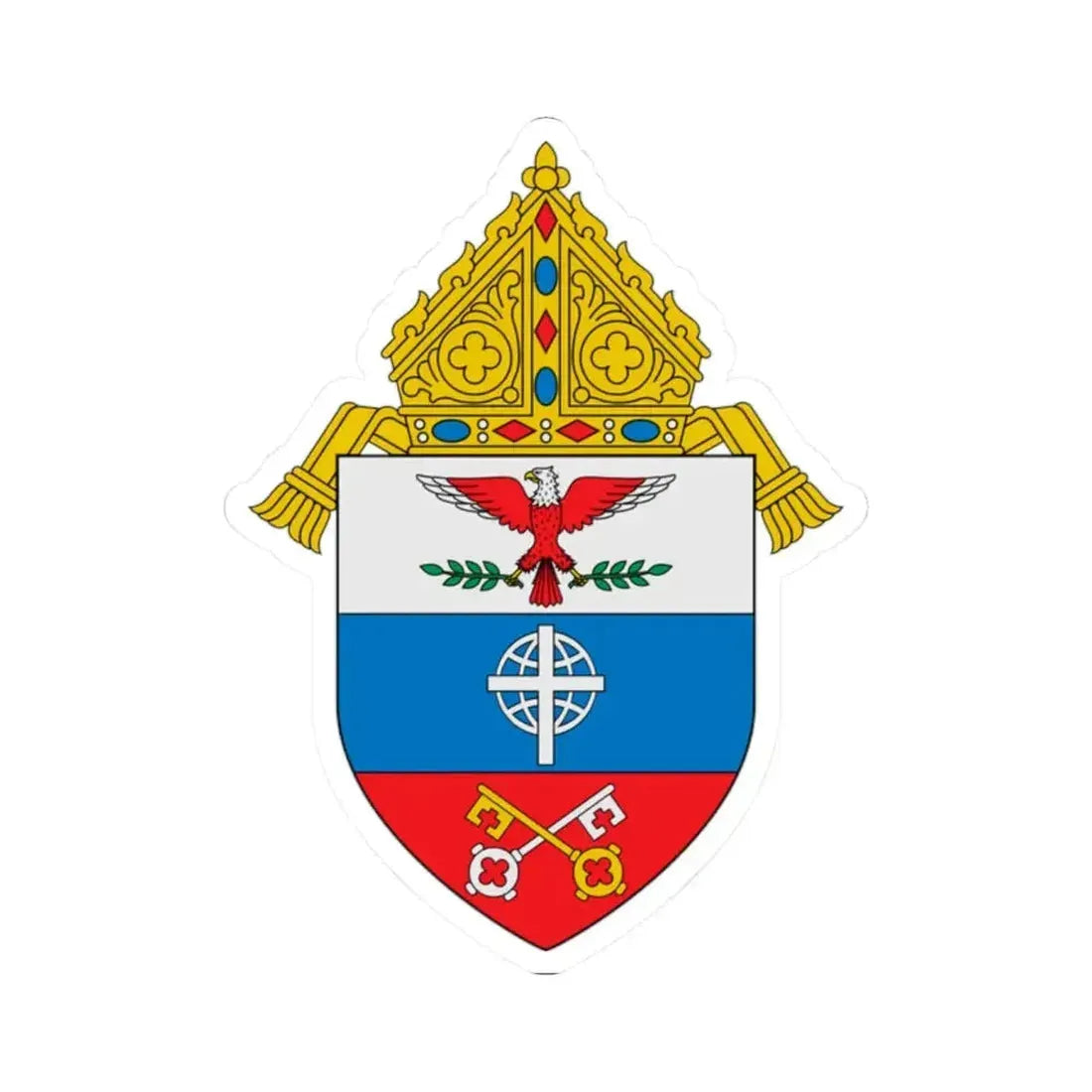 Archdiocese for the Military Services, USA - STICKER Vinyl Kiss-Cut Decal 2 Inch White - The Sticker Space