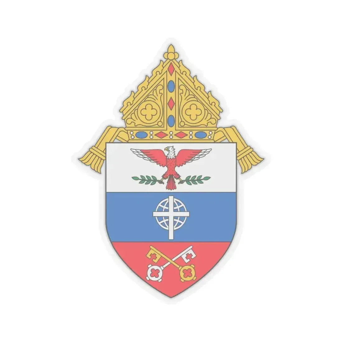 Archdiocese for the Military Services, USA - STICKER Vinyl Kiss-Cut Decal 3 Inch Transparent - The Sticker Space