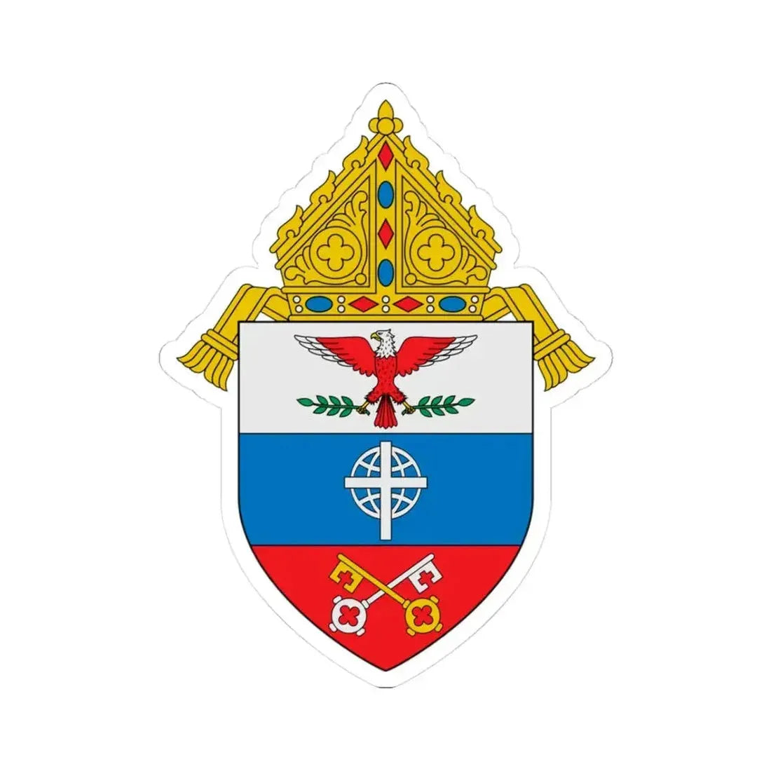 Archdiocese for the Military Services, USA - STICKER Vinyl Kiss-Cut Decal 3 Inch White - The Sticker Space