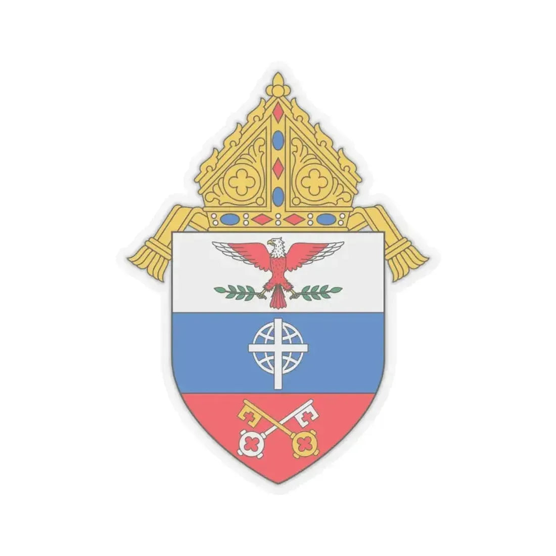 Archdiocese for the Military Services, USA - STICKER Vinyl Kiss-Cut Decal 4 Inch Transparent - The Sticker Space