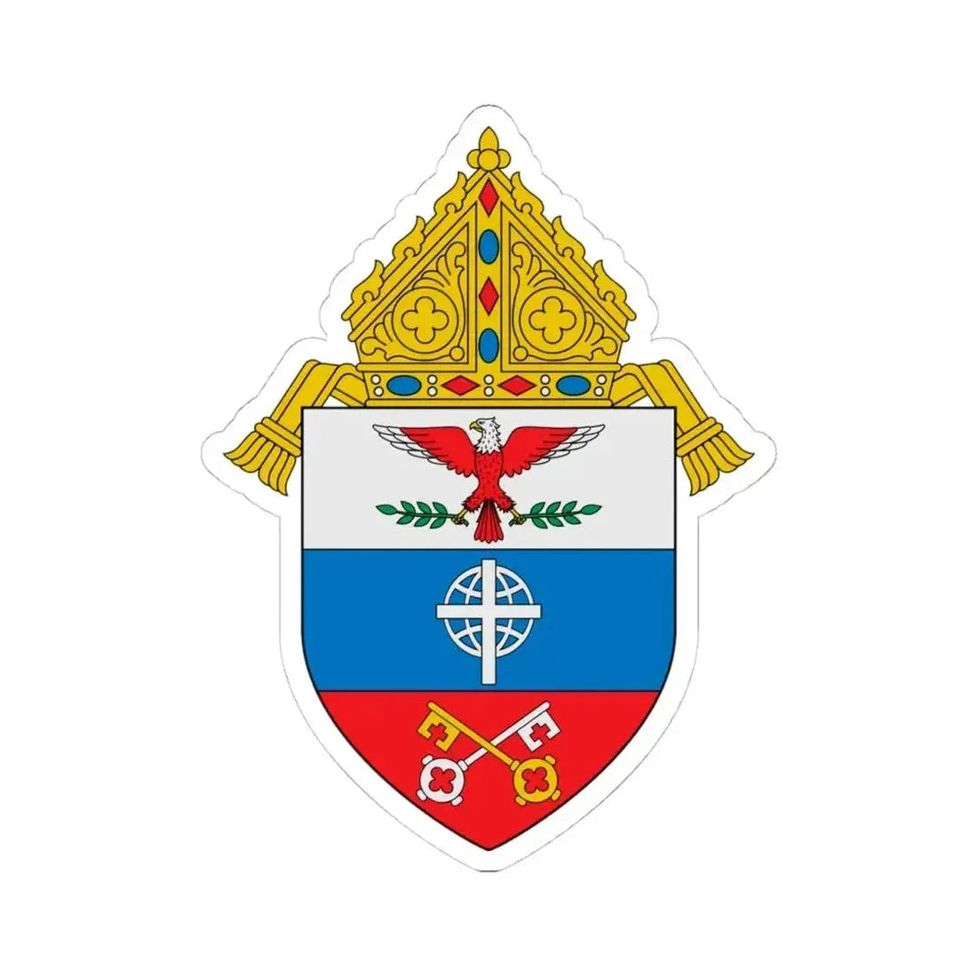 Archdiocese for the Military Services, USA - STICKER Vinyl Kiss-Cut Decal 4 Inch White - The Sticker Space