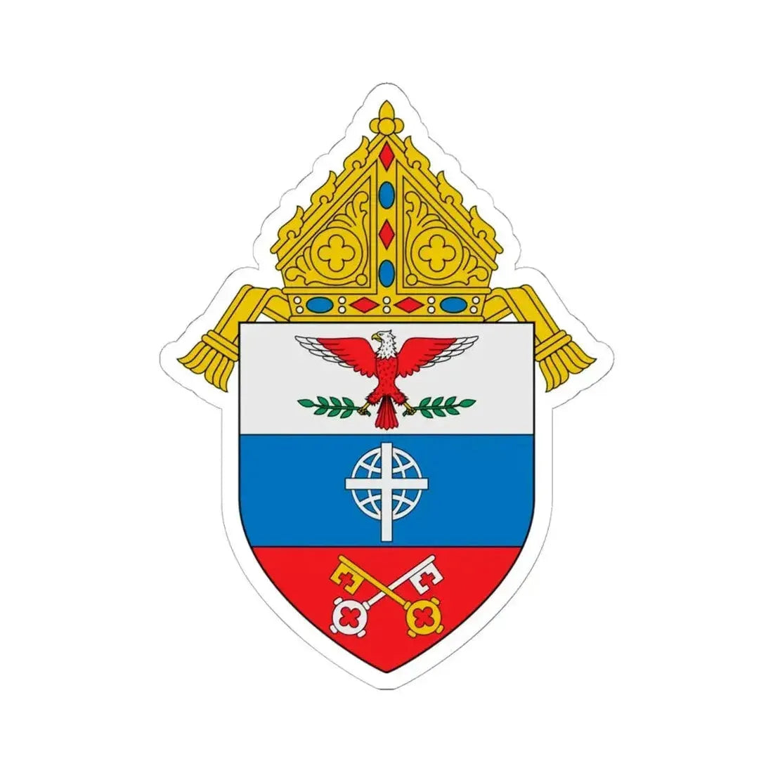 Archdiocese for the Military Services, USA - STICKER Vinyl Kiss-Cut Decal 6 Inch White - The Sticker Space