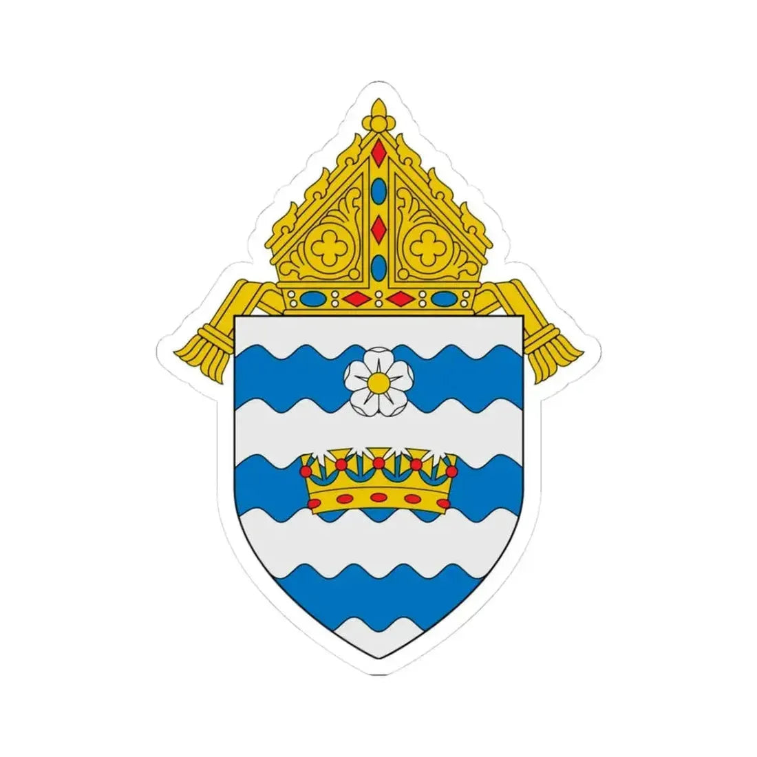 Archdiocese of Atlanta - STICKER Vinyl Kiss-Cut Decal 3 Inch White - The Sticker Space