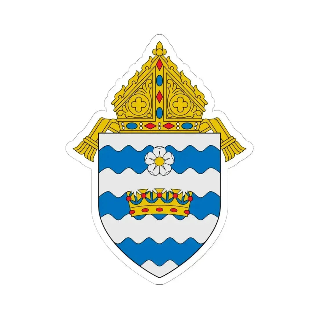 Archdiocese of Atlanta - STICKER Vinyl Kiss-Cut Decal 6 Inch White - The Sticker Space