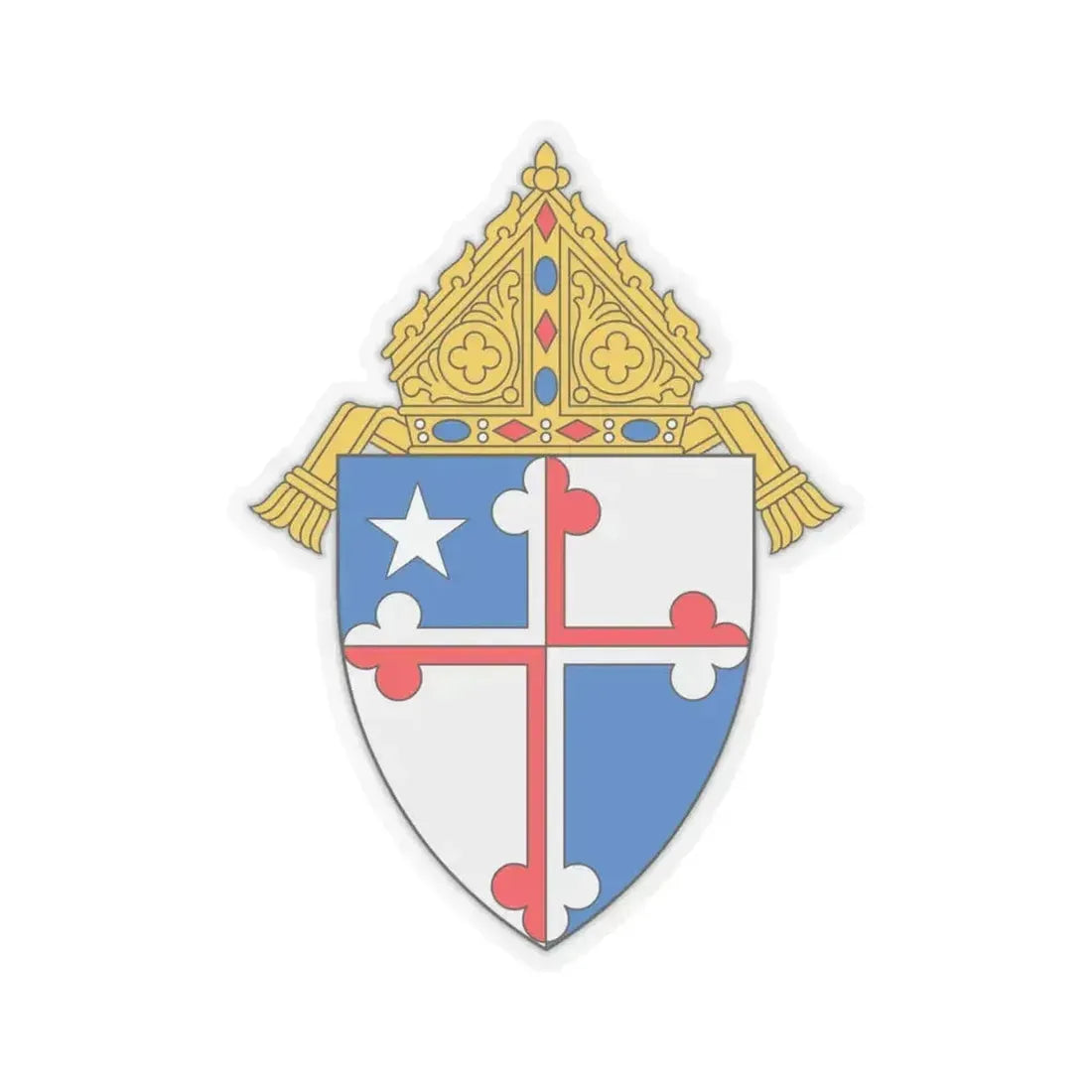 Archdiocese of Baltimore - STICKER Vinyl Kiss-Cut Decal 4 Inch Transparent - The Sticker Space
