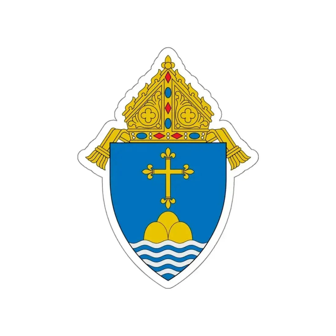 Archdiocese of Boston - STICKER Vinyl Die-Cut Decal White Die-Cut 5 Inch - The Sticker Space