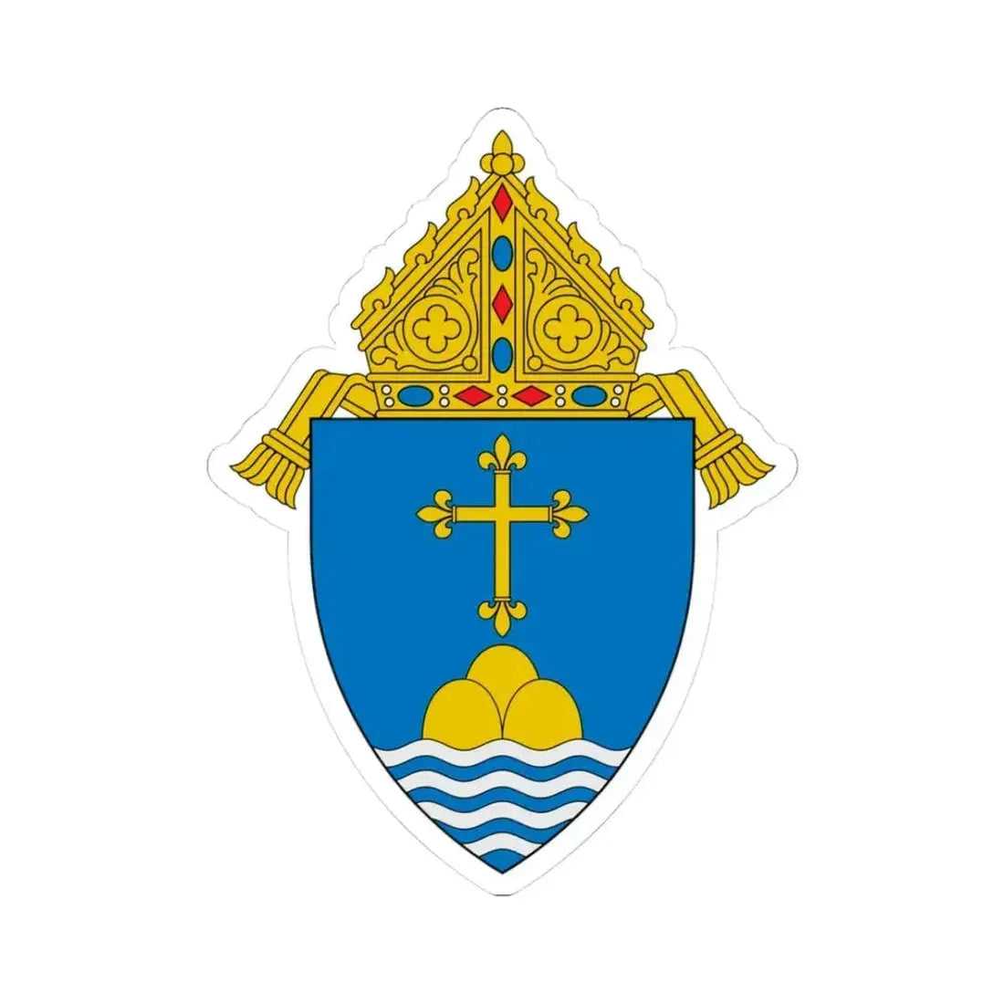 Archdiocese of Boston - STICKER Vinyl Kiss-Cut Decal 3 Inch White - The Sticker Space