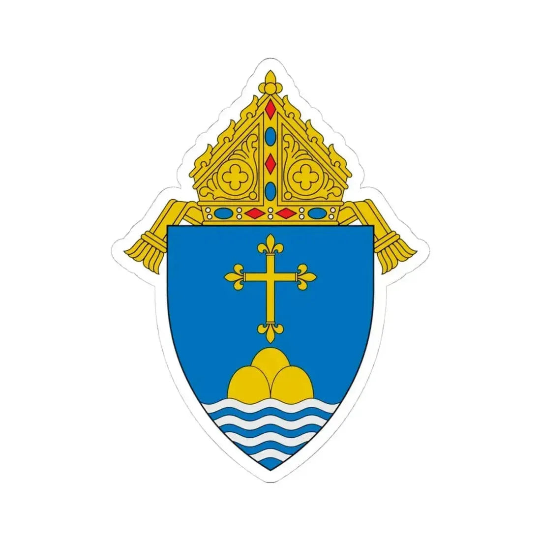 Archdiocese of Boston - STICKER Vinyl Kiss-Cut Decal 4 Inch White - The Sticker Space