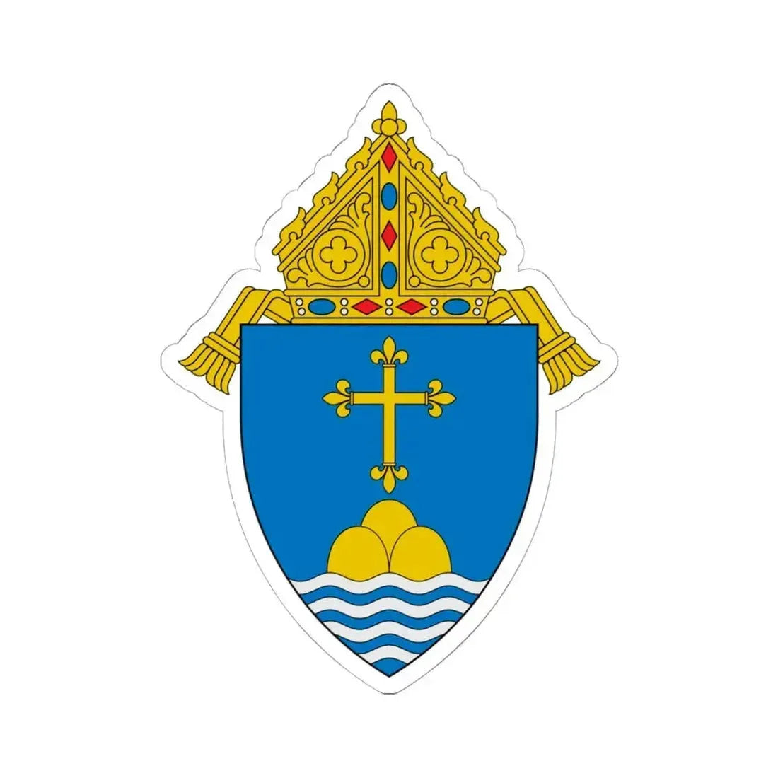 Archdiocese of Boston - STICKER Vinyl Kiss-Cut Decal 6 Inch White - The Sticker Space