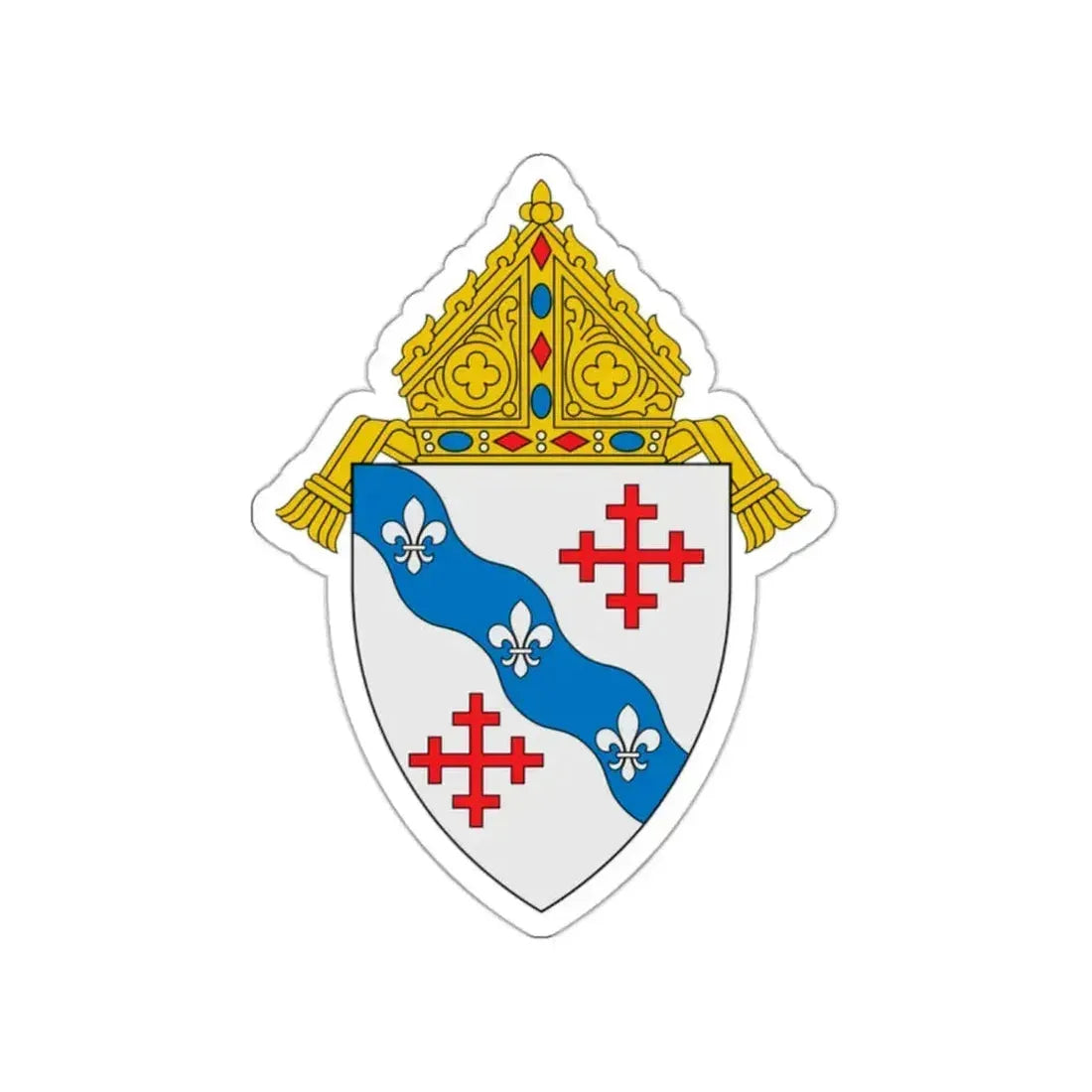 Archdiocese of Dubuque - STICKER Vinyl Die-Cut Decal White Die-Cut 2 Inch - The Sticker Space