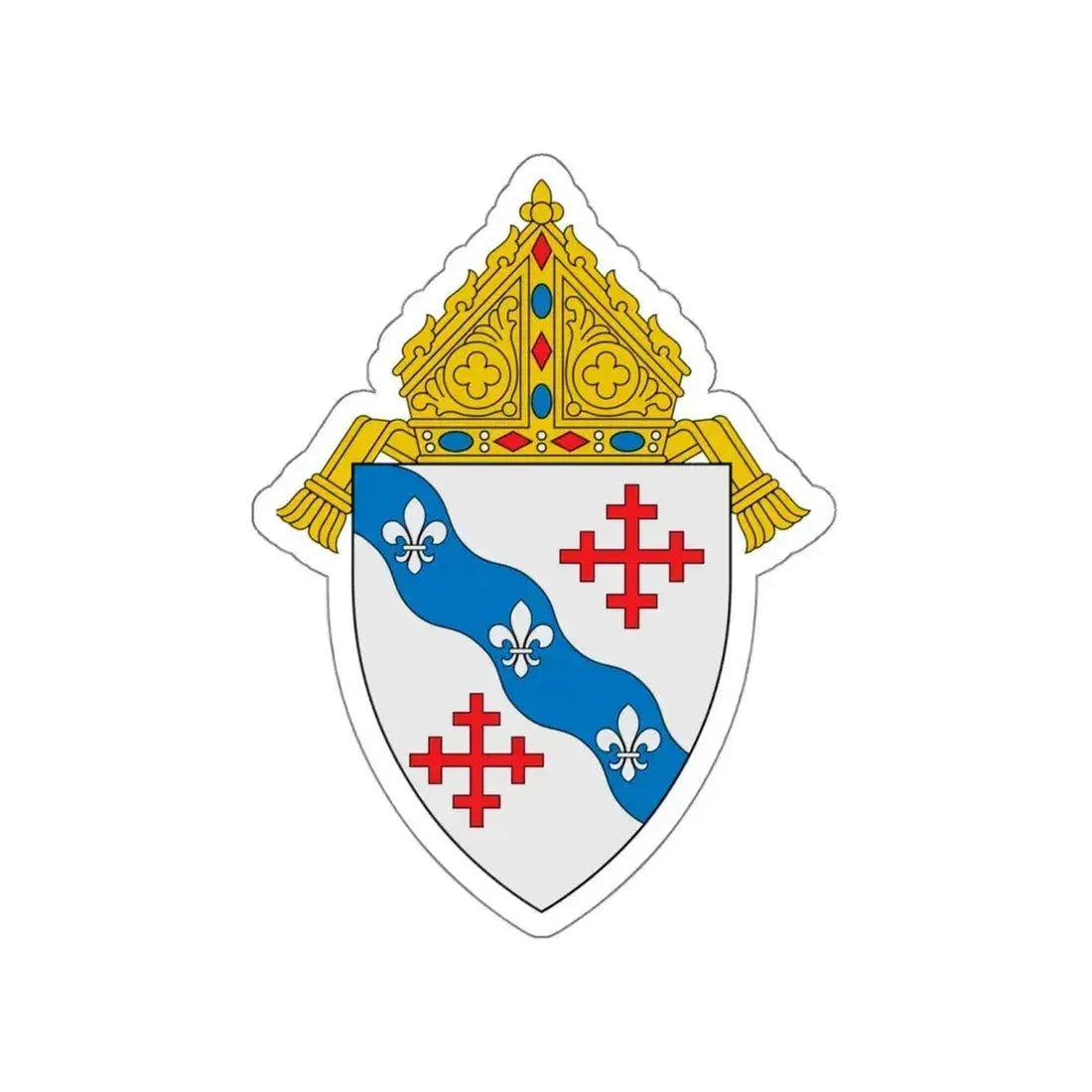Archdiocese of Dubuque - STICKER Vinyl Die-Cut Decal White Die-Cut 4 Inch - The Sticker Space