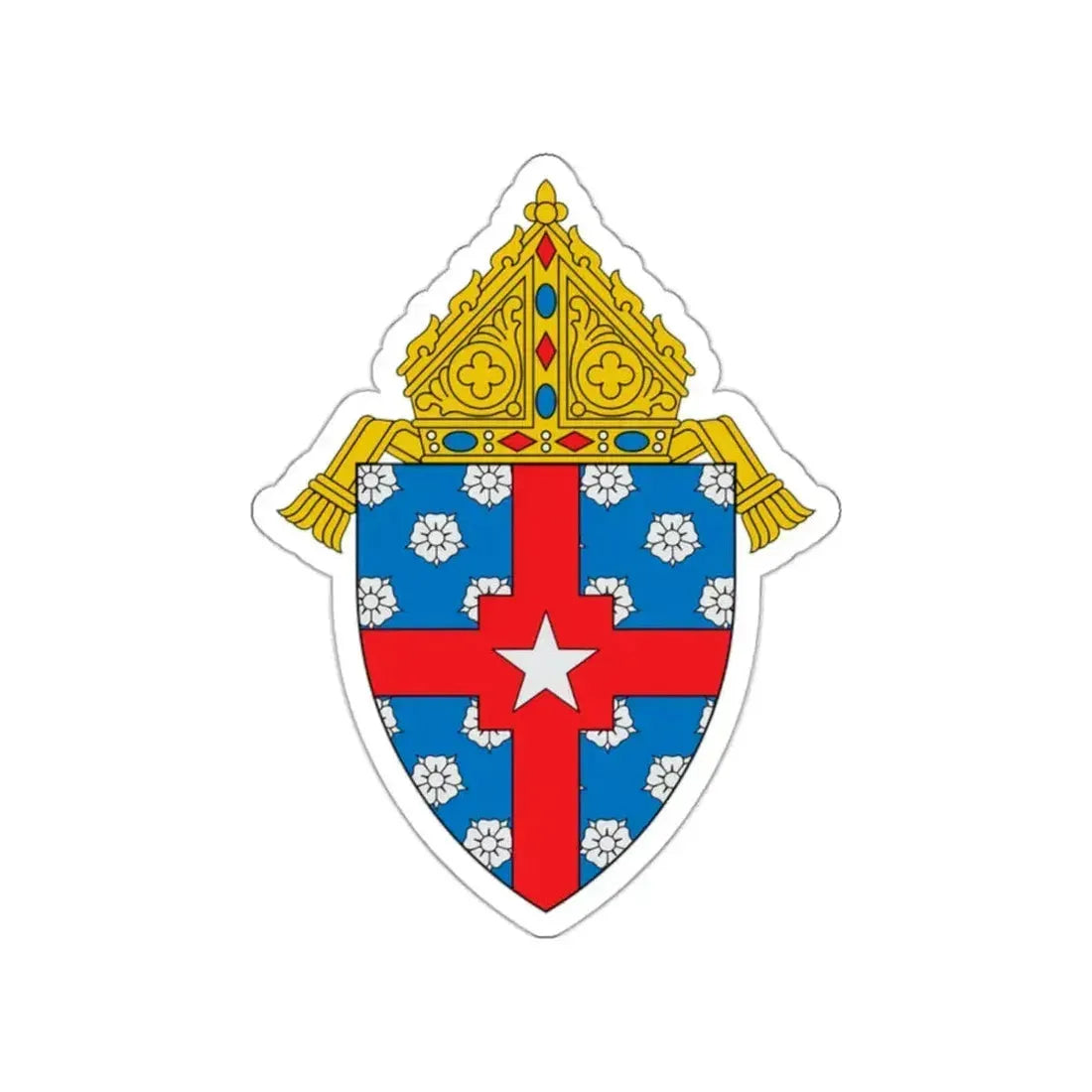 Archdiocese of Galveston Houston - STICKER Vinyl Die-Cut Decal White Die-Cut 2 Inch - The Sticker Space