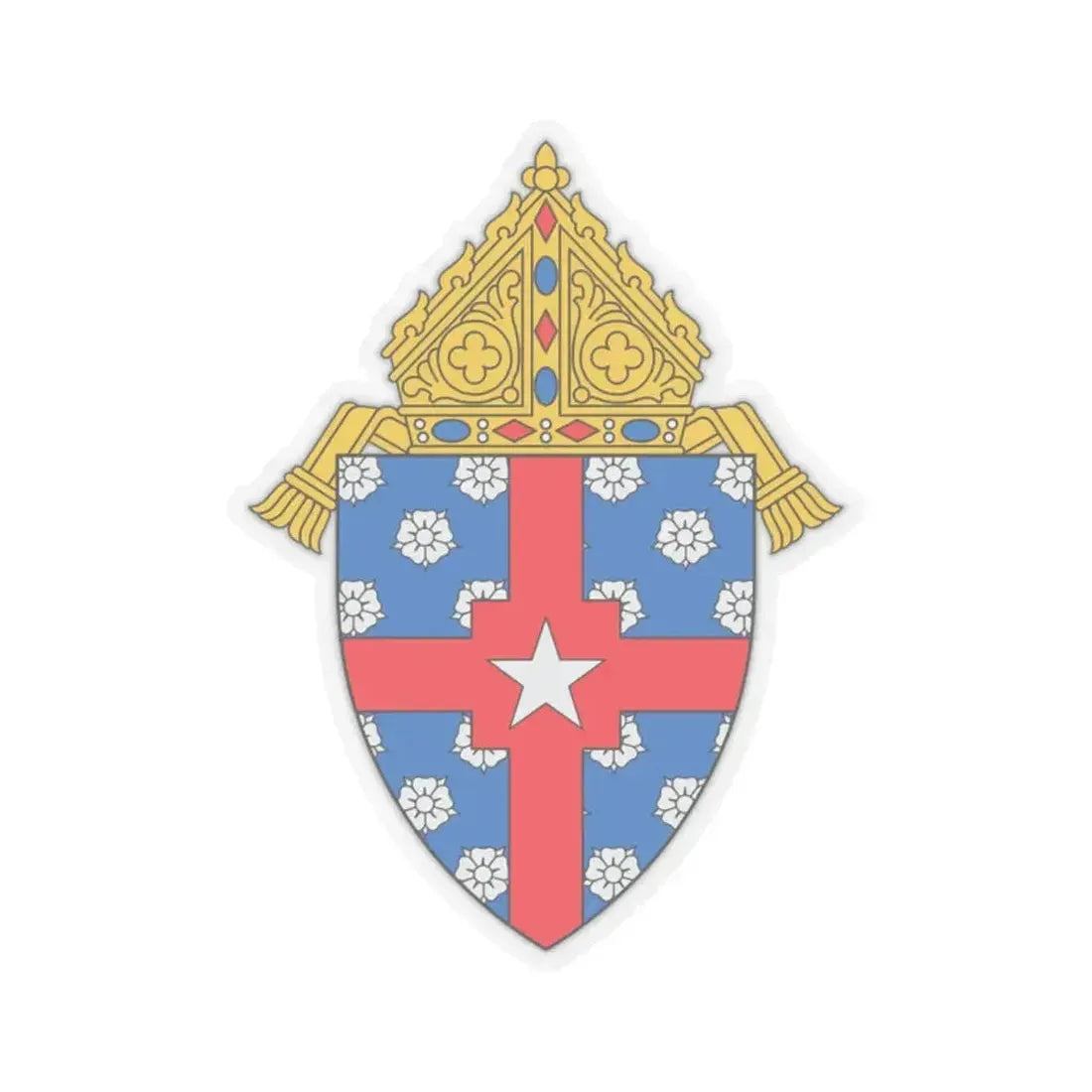 Archdiocese of Galveston Houston - STICKER Vinyl Kiss-Cut Decal 2 Inch Transparent - The Sticker Space