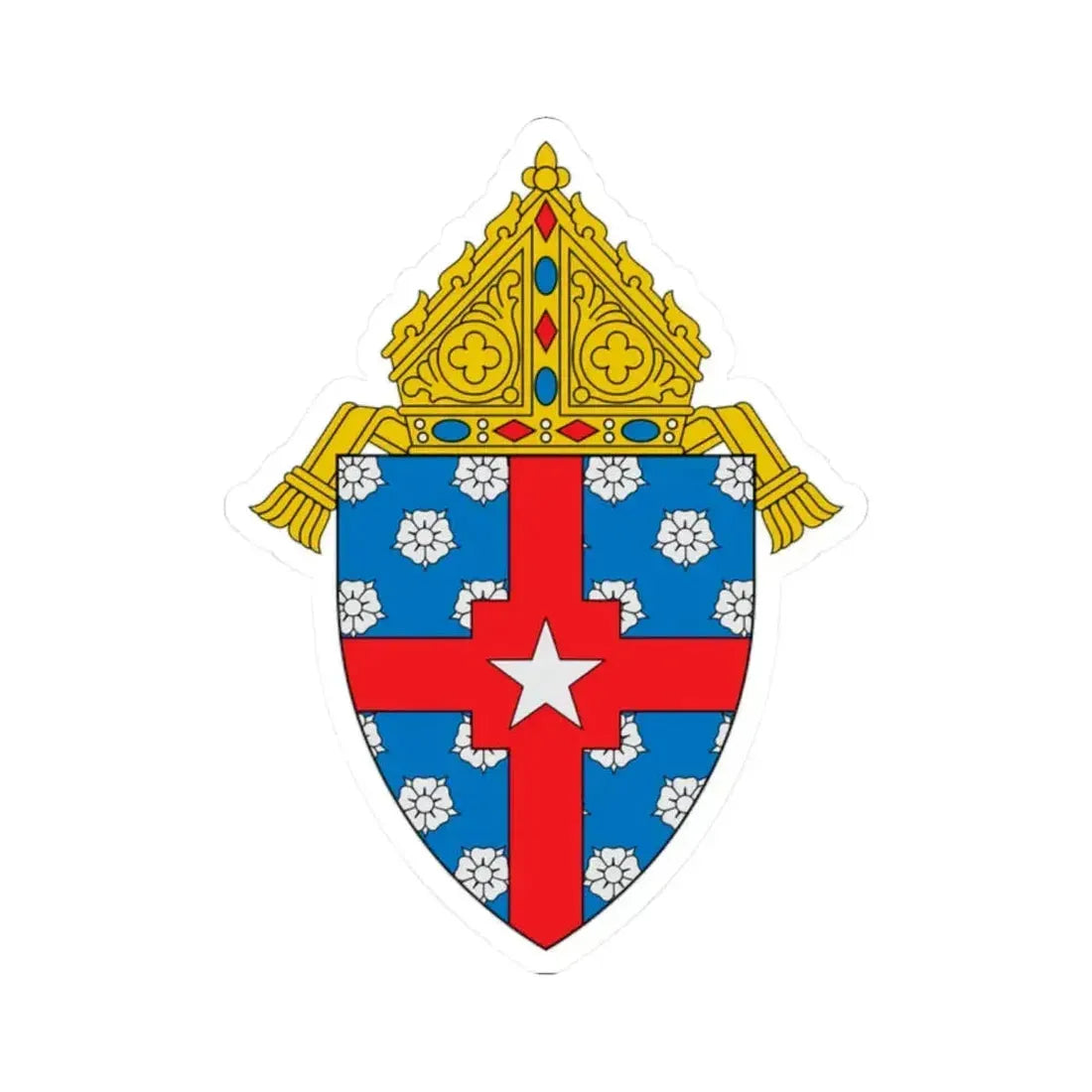 Archdiocese of Galveston Houston - STICKER Vinyl Kiss-Cut Decal 2 Inch White - The Sticker Space