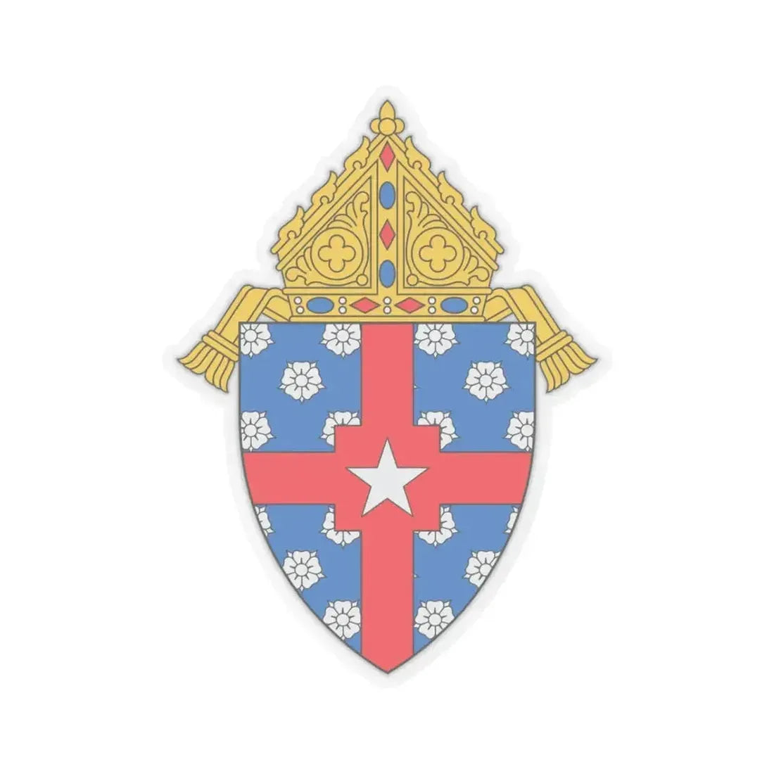 Archdiocese of Galveston Houston - STICKER Vinyl Kiss-Cut Decal 3 Inch Transparent - The Sticker Space