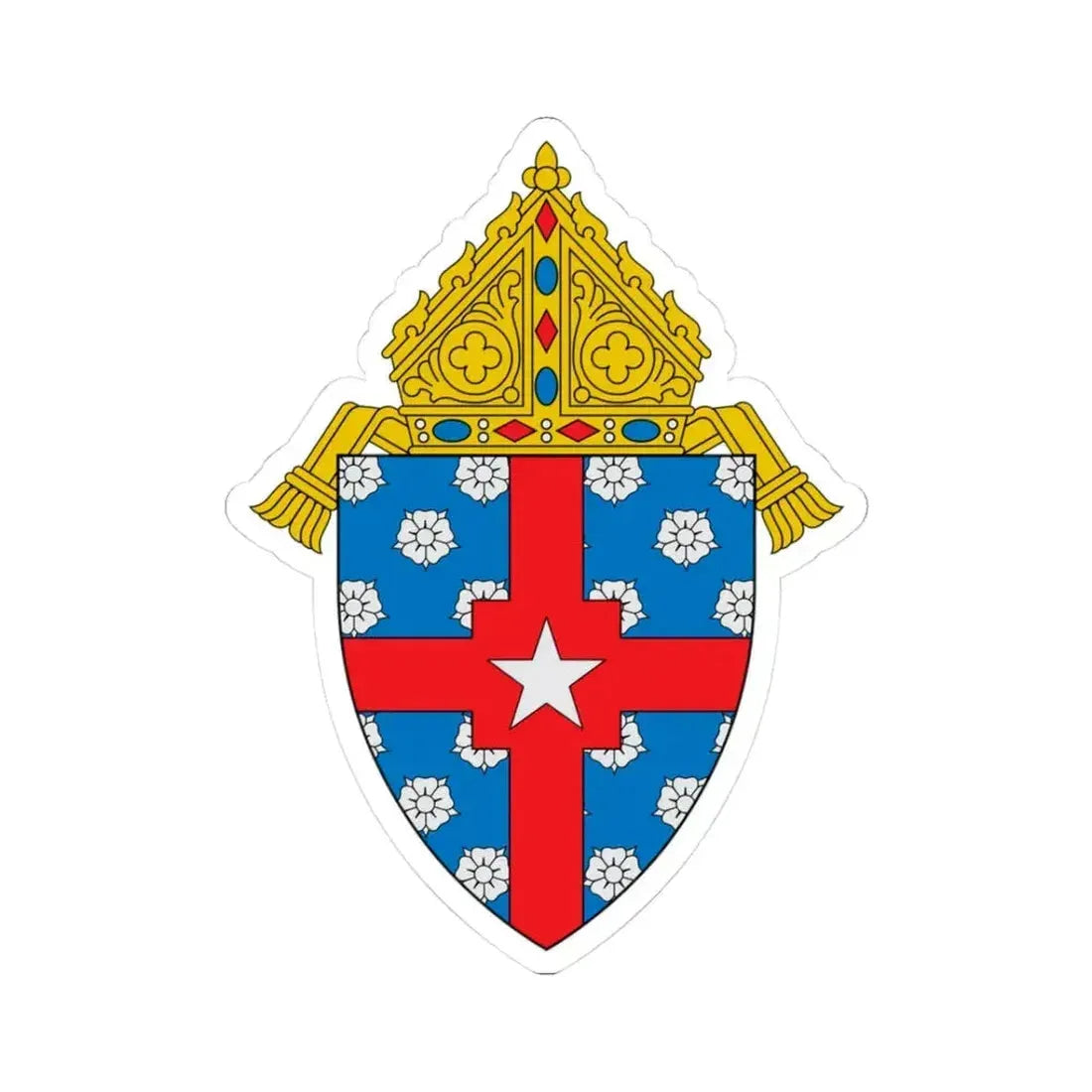 Archdiocese of Galveston Houston - STICKER Vinyl Kiss-Cut Decal 3 Inch White - The Sticker Space