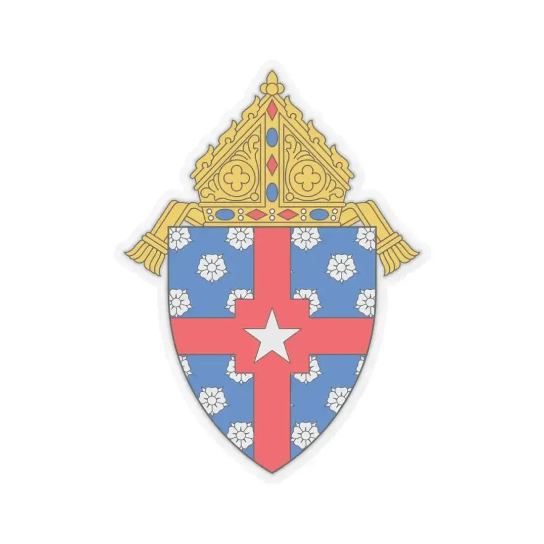 Archdiocese of Galveston Houston - STICKER Vinyl Kiss-Cut Decal 6 Inch Transparent - The Sticker Space