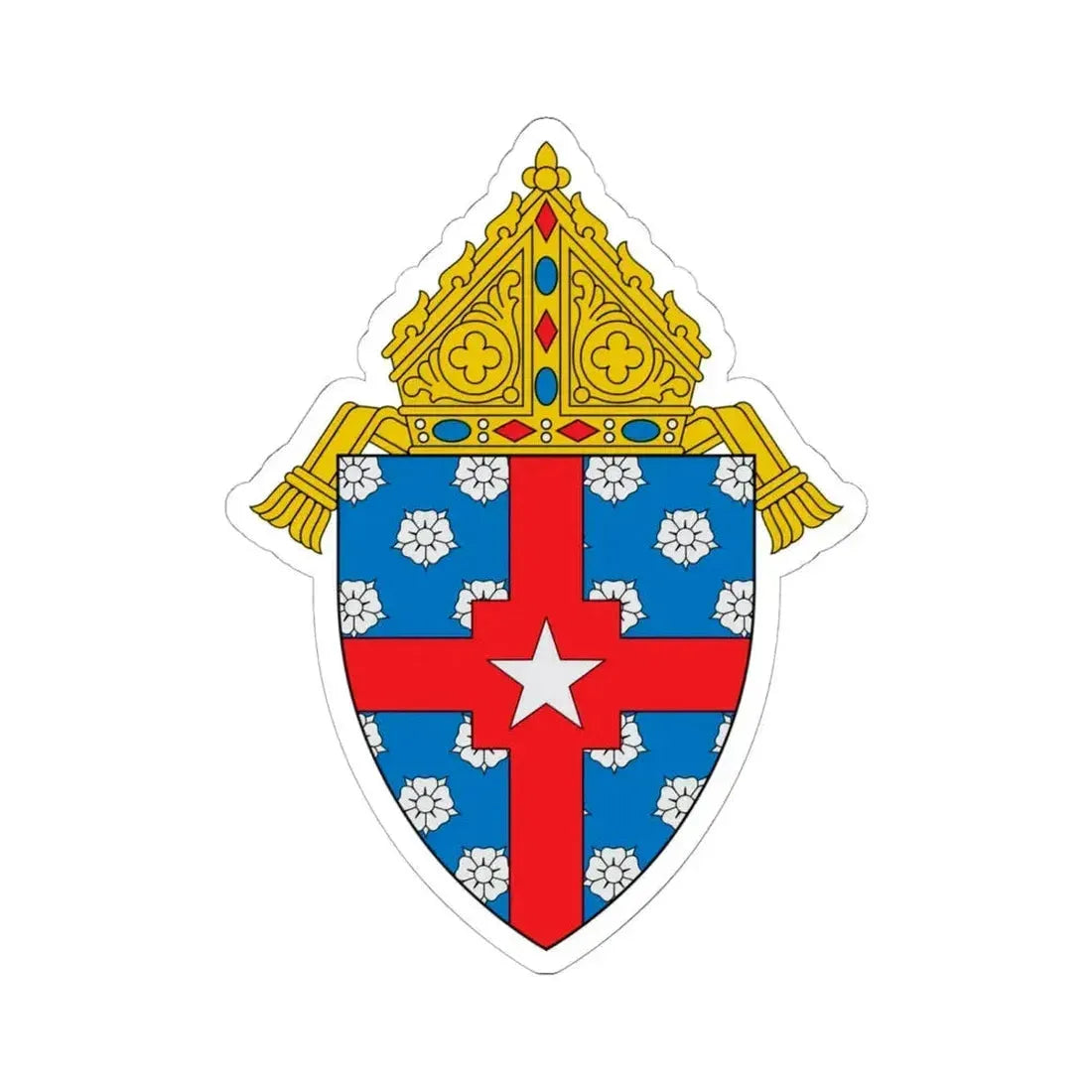 Archdiocese of Galveston Houston - STICKER Vinyl Kiss-Cut Decal 6 Inch White - The Sticker Space