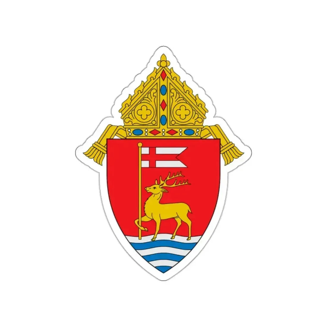 Archdiocese of Hartford - STICKER Vinyl Die-Cut Decal White Die-Cut 2 Inch - The Sticker Space