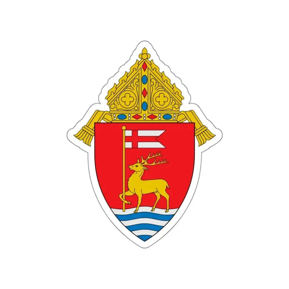 Archdiocese of Hartford - STICKER Vinyl Die-Cut Decal White Die-Cut 3 Inch - The Sticker Space