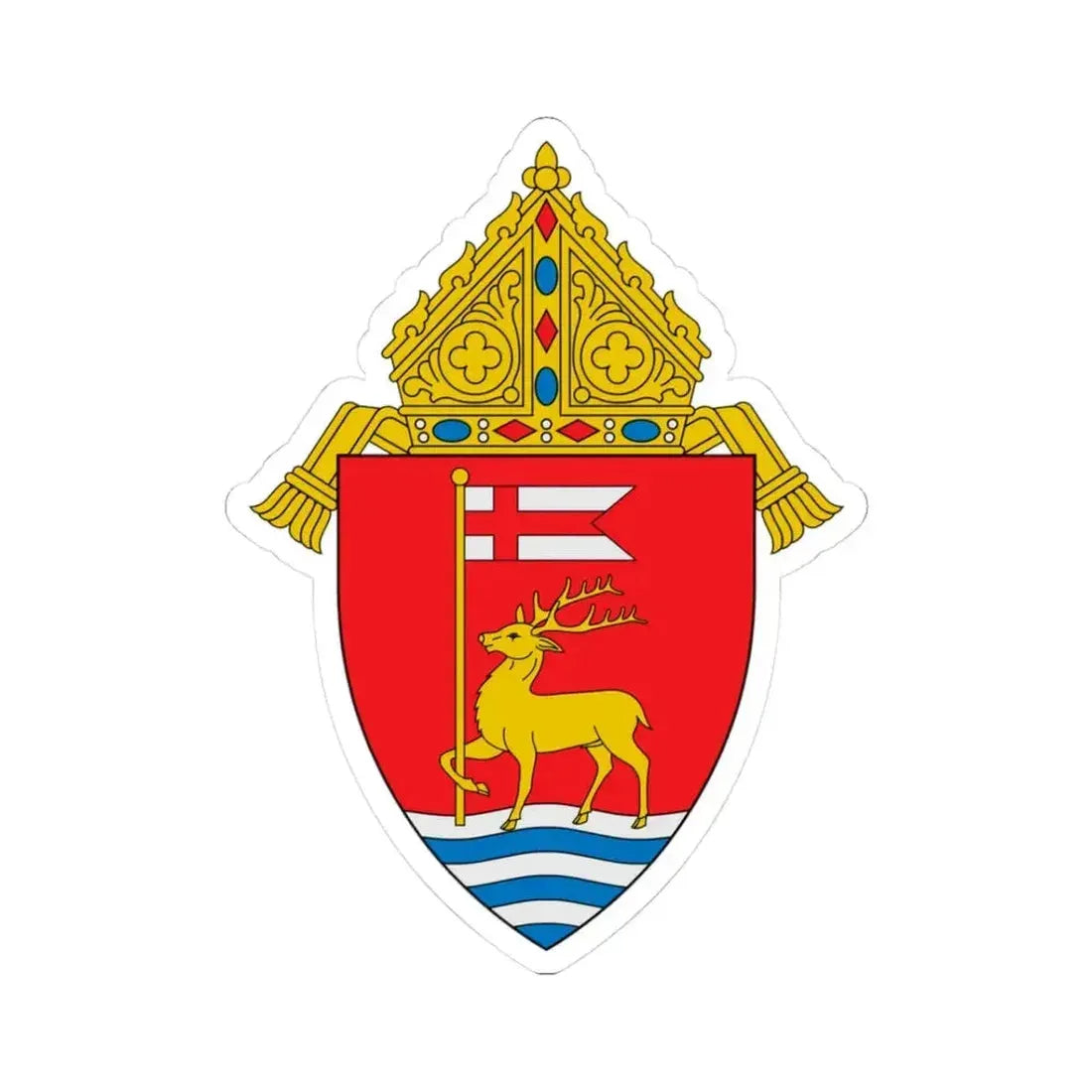 Archdiocese of Hartford - STICKER Vinyl Kiss-Cut Decal 3 Inch White - The Sticker Space