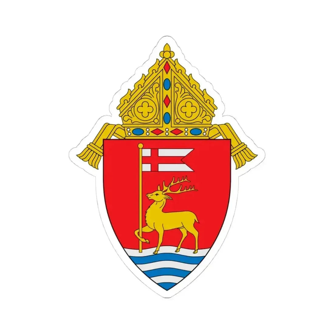 Archdiocese of Hartford - STICKER Vinyl Kiss-Cut Decal 4 Inch White - The Sticker Space