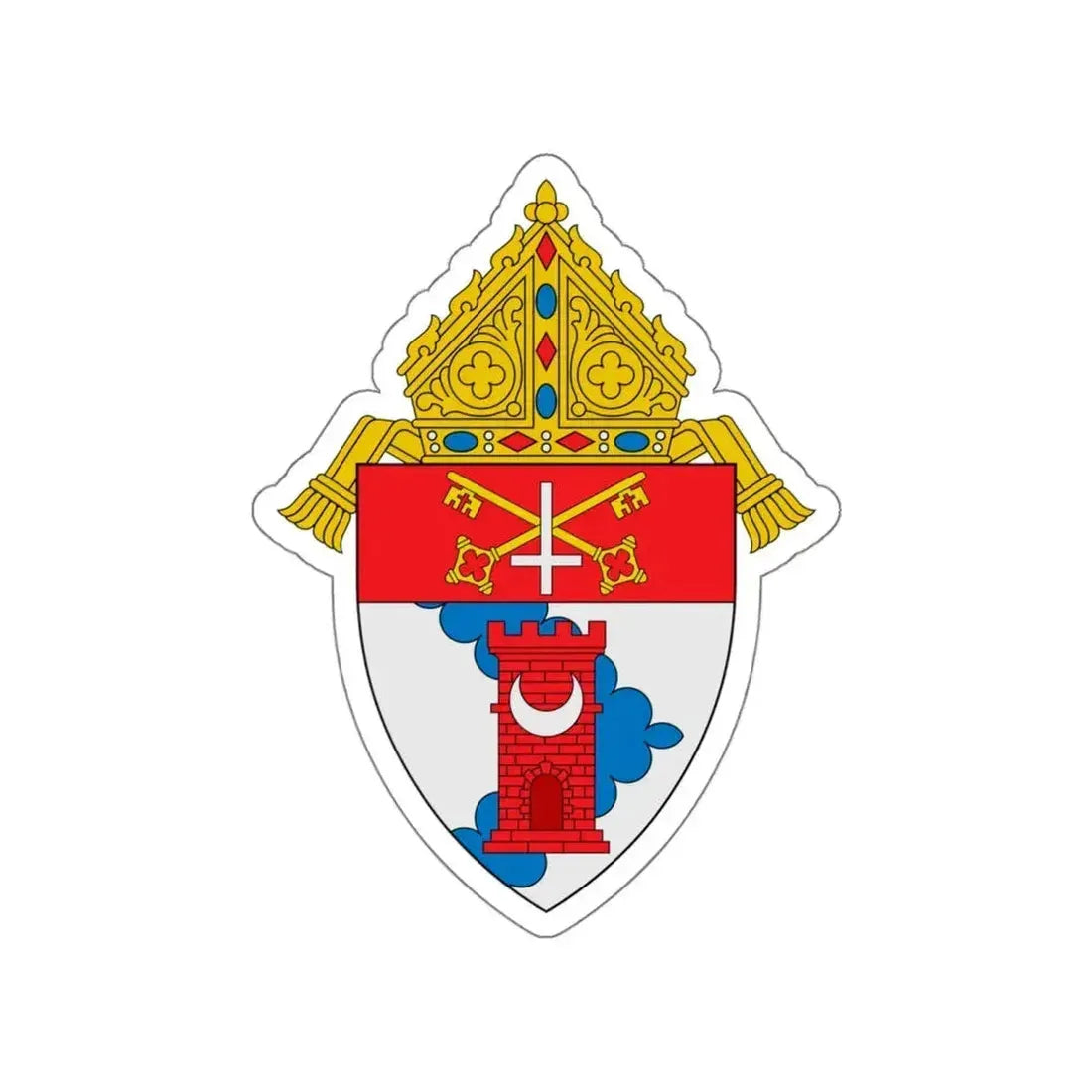 Archdiocese of Kansas City in Kansas - STICKER Vinyl Die-Cut Decal White Die-Cut 5 Inch - The Sticker Space