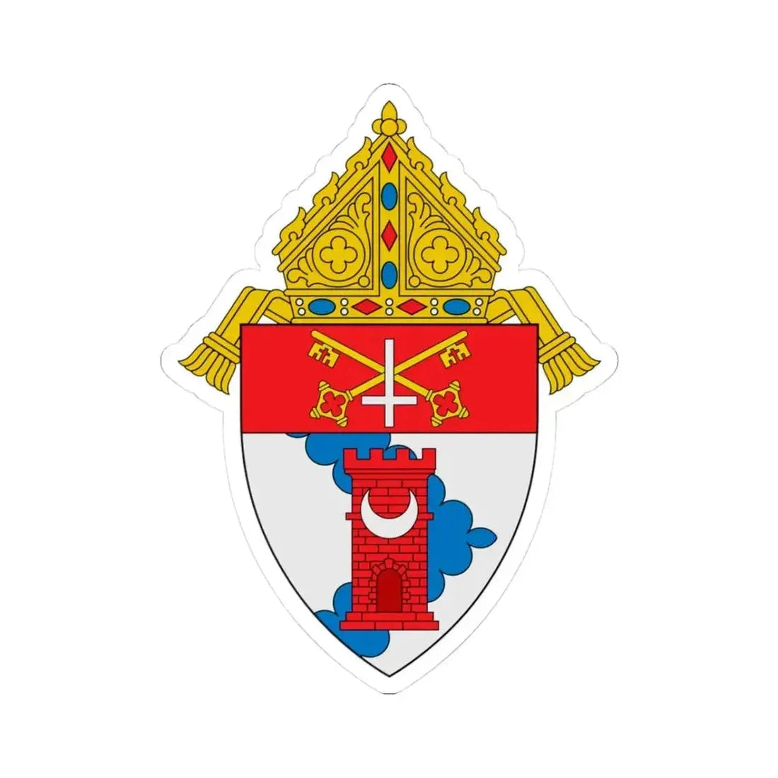 Archdiocese of Kansas City in Kansas - STICKER Vinyl Kiss-Cut Decal 3 Inch White - The Sticker Space