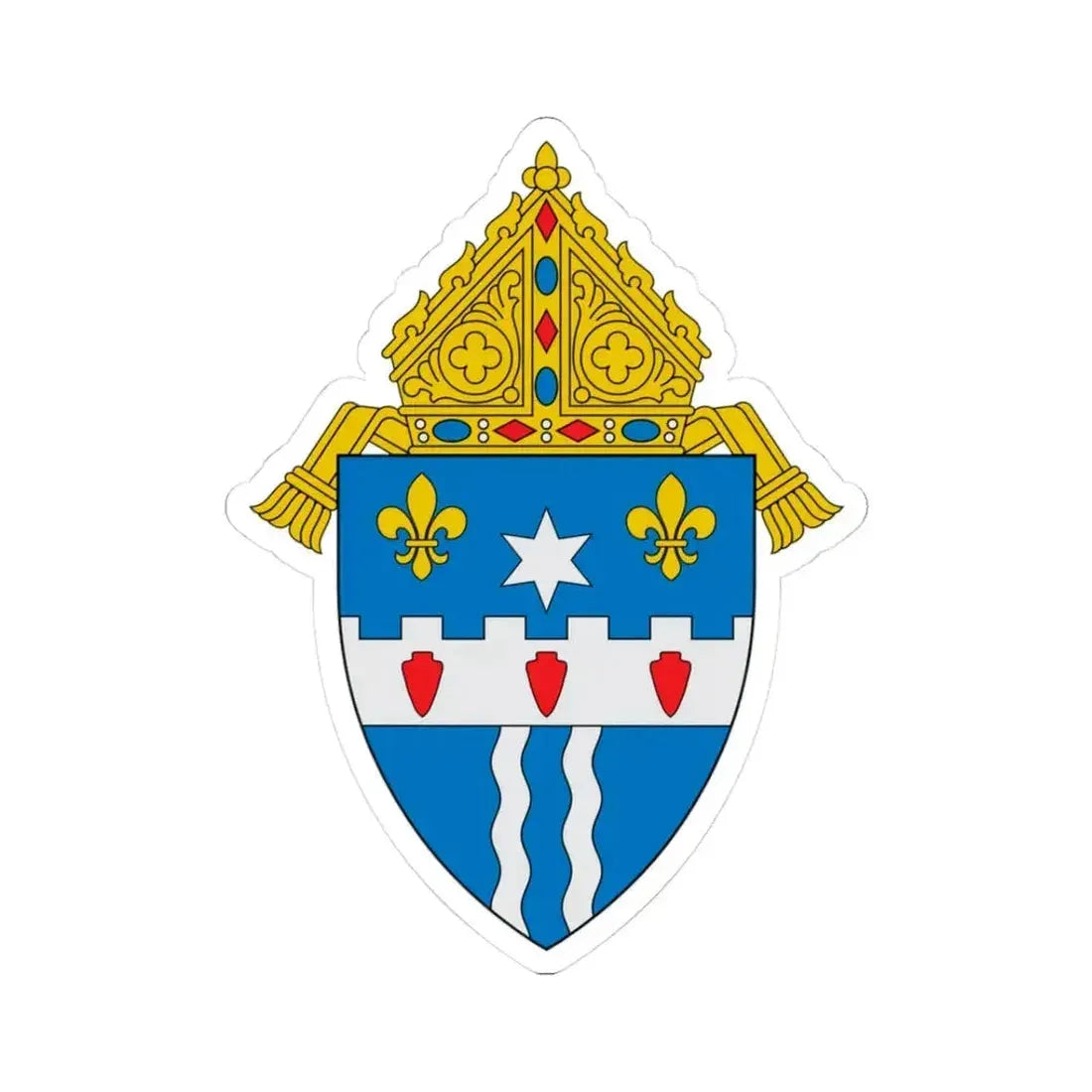 Archdiocese of Louisville - STICKER Vinyl Kiss-Cut Decal 3 Inch White - The Sticker Space