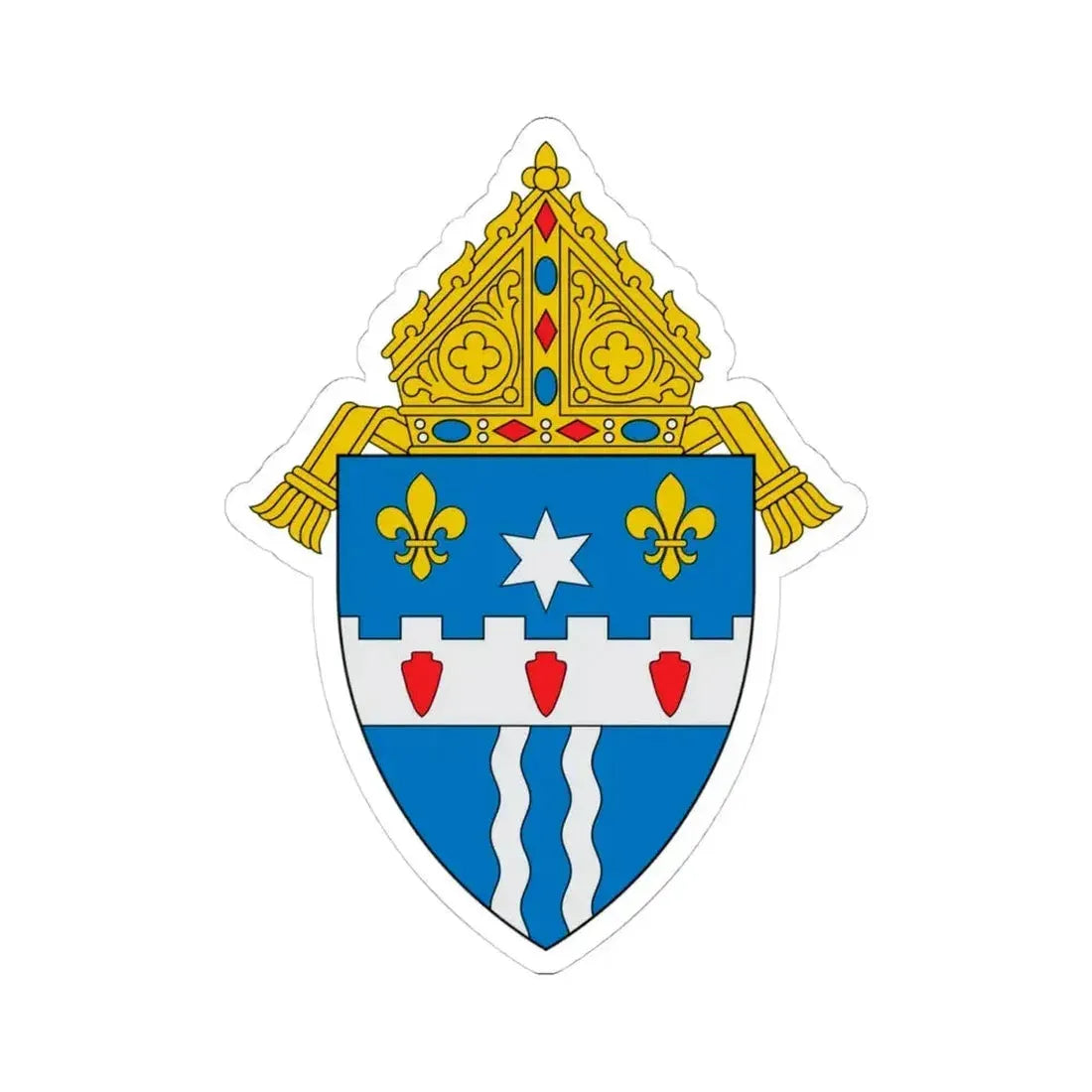 Archdiocese of Louisville - STICKER Vinyl Kiss-Cut Decal 4 Inch White - The Sticker Space