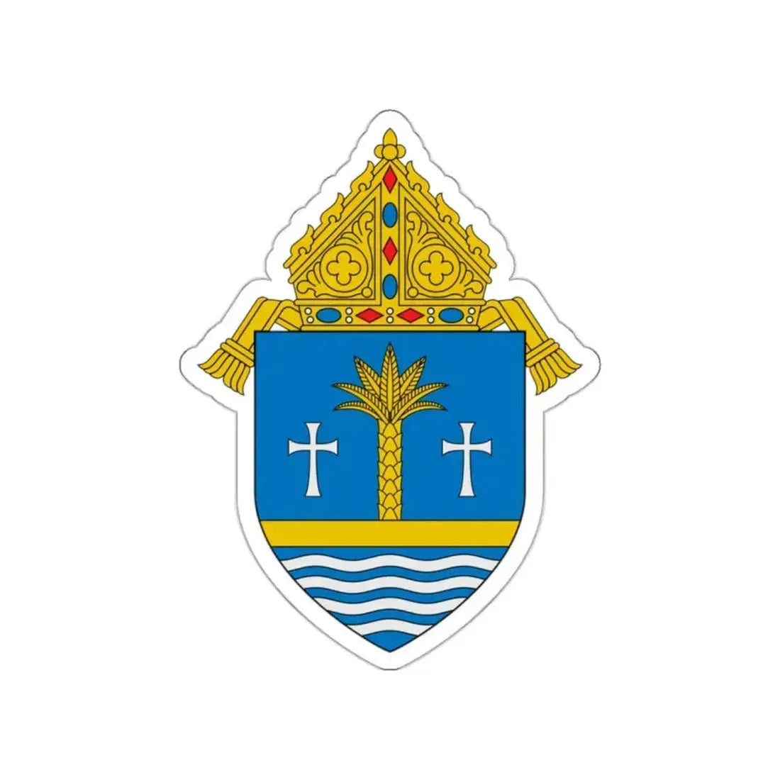 Archdiocese of Miami - STICKER Vinyl Die-Cut Decal White Die-Cut 2 Inch - The Sticker Space