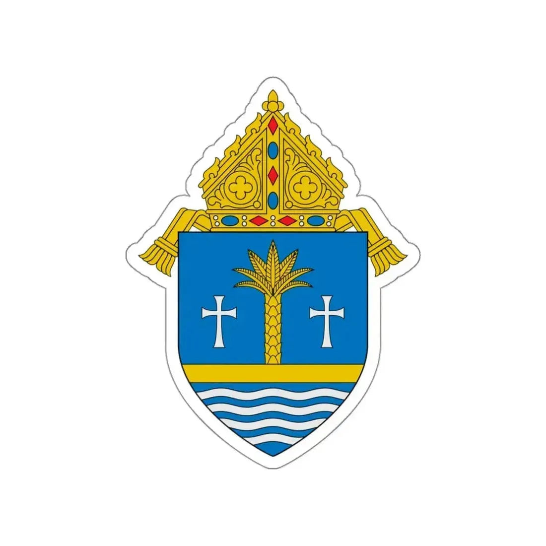 Archdiocese of Miami - STICKER Vinyl Die-Cut Decal White Die-Cut 3 Inch - The Sticker Space