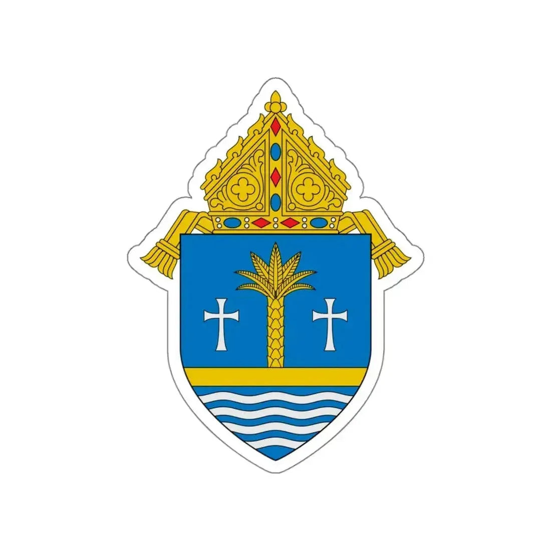 Archdiocese of Miami - STICKER Vinyl Die-Cut Decal White Die-Cut 5 Inch - The Sticker Space