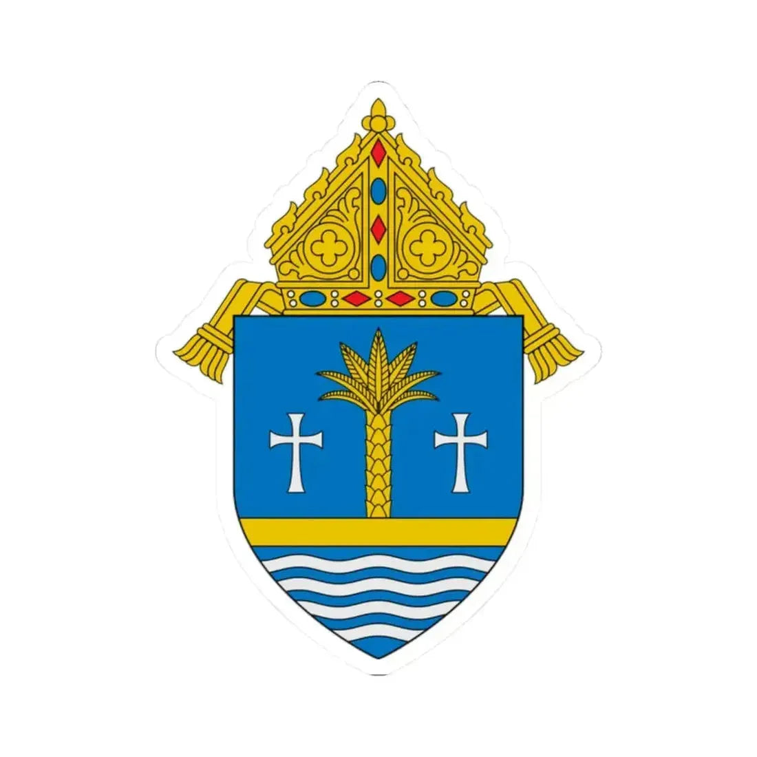 Archdiocese of Miami - STICKER Vinyl Kiss-Cut Decal 2 Inch White - The Sticker Space