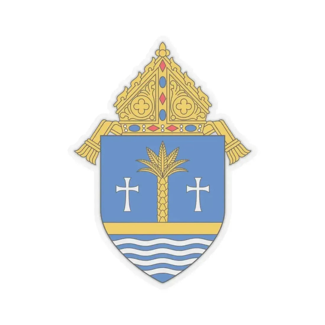 Archdiocese of Miami - STICKER Vinyl Kiss-Cut Decal 3 Inch Transparent - The Sticker Space
