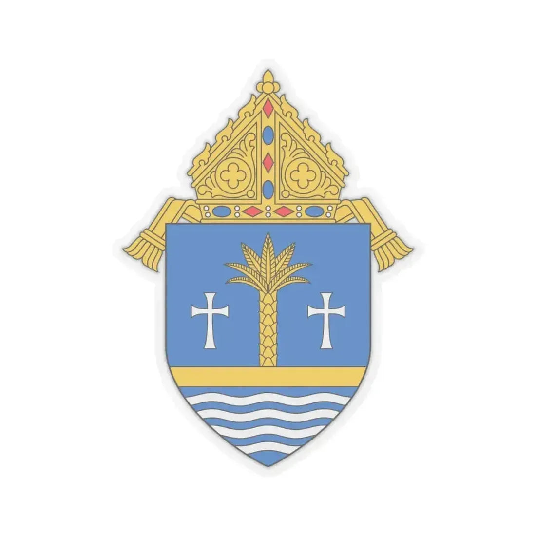 Archdiocese of Miami - STICKER Vinyl Kiss-Cut Decal 6 Inch Transparent - The Sticker Space