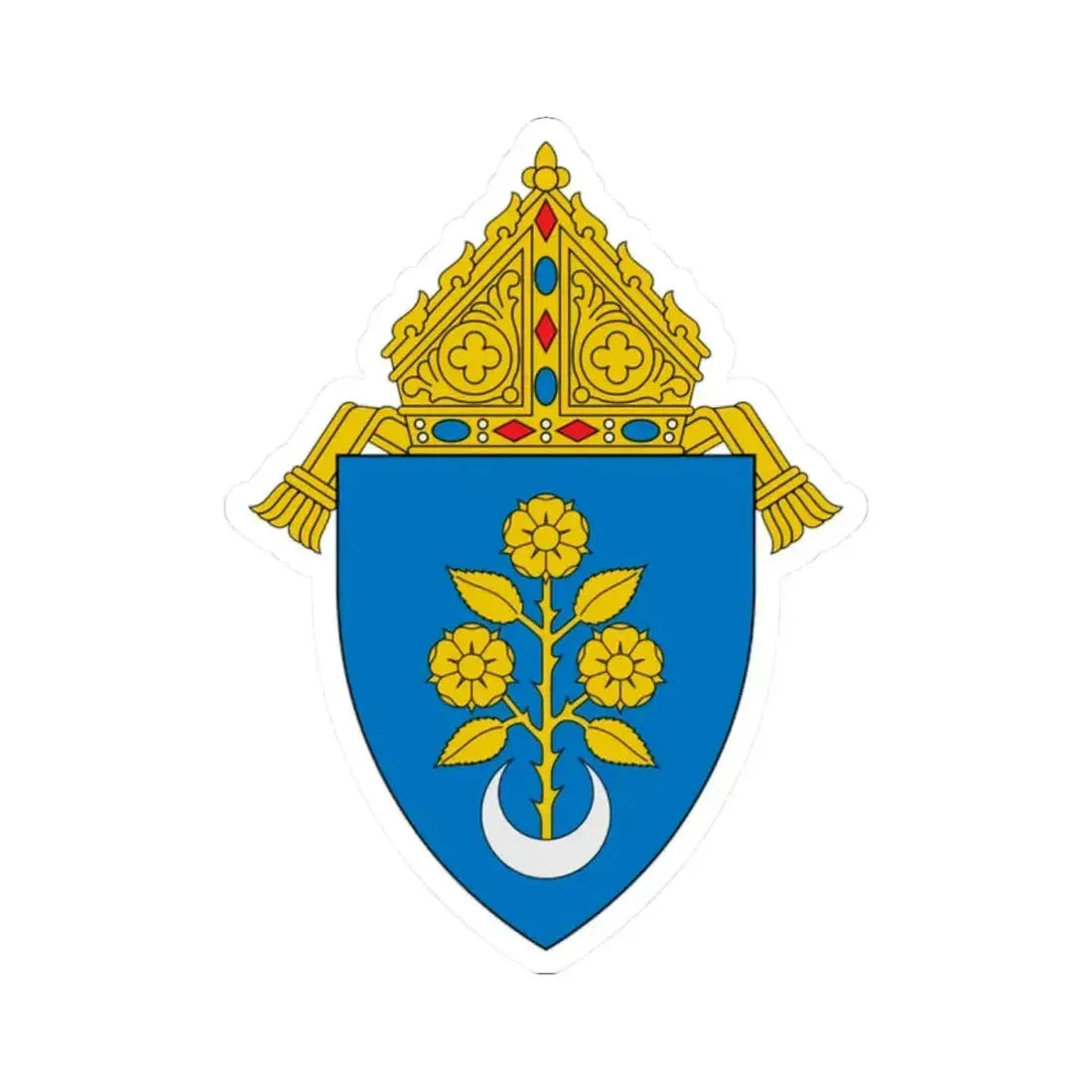 Archdiocese of Mobile - STICKER Vinyl Kiss-Cut Decal 2 Inch White - The Sticker Space