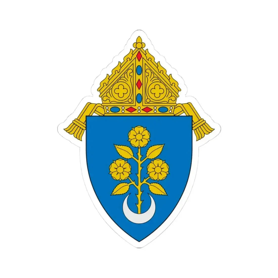 Archdiocese of Mobile - STICKER Vinyl Kiss-Cut Decal 3 Inch White - The Sticker Space