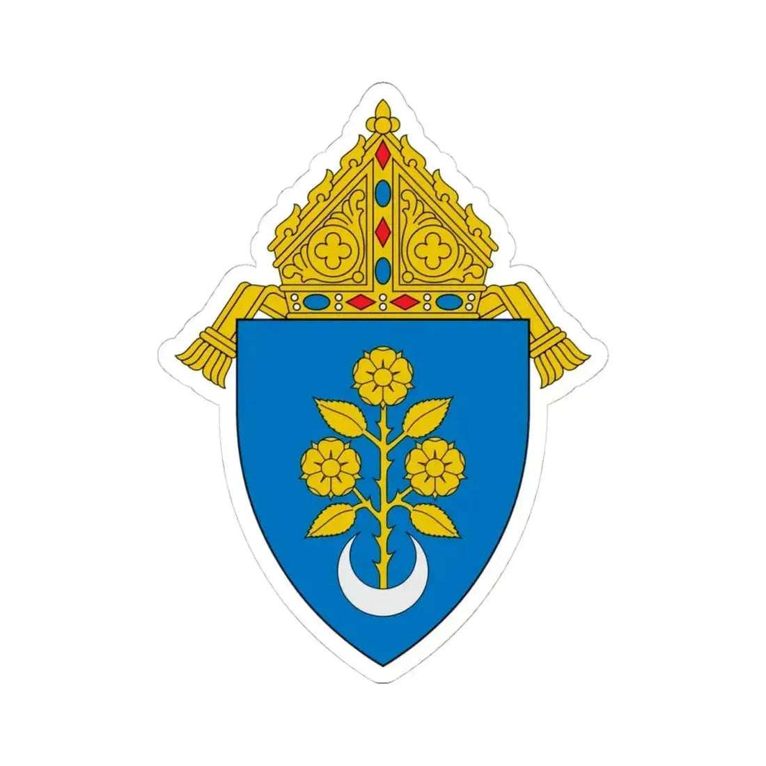 Archdiocese of Mobile - STICKER Vinyl Kiss-Cut Decal 4 Inch White - The Sticker Space